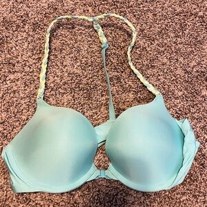 Victoria's Secret Aqua Bra with Braided Straps